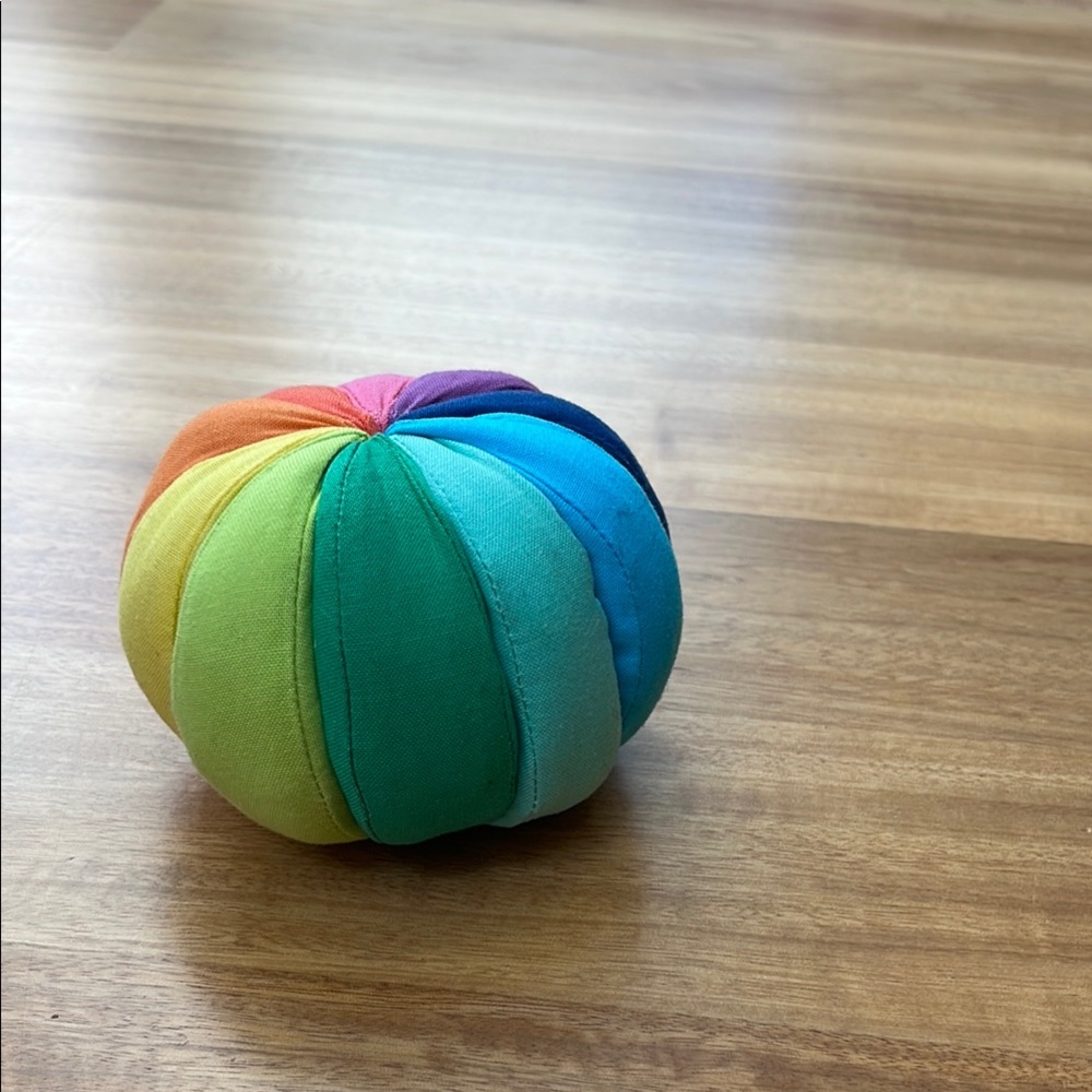 LOVEVERY Organic Cotton Rainbow Soft Ball